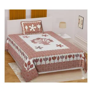 Pure Cotton Single Bedsheet with 1 Pillow Cover, 220 TC Jaipuri Print at ₹47 | Amazon Deal Pure Cotton Single Bedsheet with 1 Pillow Cover, 220 TC Jaipuri Print at ₹47 | Amazon Deal