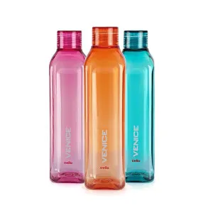 Cello Venice 1000ml Water Bottles Set of 3 – Unbreakable & BPA-Free Cello Venice 1000ml Water Bottles Set of 3 – Unbreakable & BPA-Free