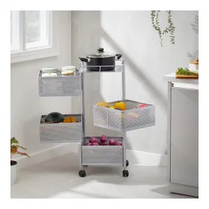 Solimo 4-Layer Kitchen Trolley Rack – Fruit & Vegetable Storage Solimo 4-Layer Kitchen Trolley Rack – Fruit & Vegetable Storage