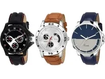 Acnos Multi-Color Chronograph Leather Analog Watches Combo (Pack of 3) – Rs. 349 Acnos Multi-Color Chronograph Leather Analog Watches Combo (Pack of 3) – Rs. 349