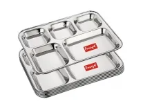 Stainless Steel 5-Compartment Thali Set – Rs 289 Stainless Steel 5-Compartment Thali Set – Rs 289