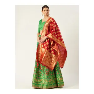 Mitera Semi-Stitched Lehenga & Blouse with Dupatta at ₹410 | Myntra Deal Mitera Semi-Stitched Lehenga & Blouse with Dupatta at ₹410 | Myntra Deal
