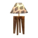tu casa Table Lamps with Mango Wood Base & Off-White Black Leaf Cotton Shades (Height- 45cm) at ₹463 | Amazon Deal tu casa Table Lamps with Mango Wood Base & Off-White Black Leaf Cotton Shades (Height- 45cm) at ₹463 | Amazon Deal
