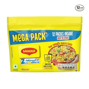 Maggi 2-Minute Masala Noodles – Pack of 12 Maggi 2-Minute Masala Noodles – Pack of 12