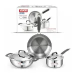 Vinod Luxury Edition Triply Stainless Steel Cookware Set 5 Pc at ₹3279 | Amazon Deal Vinod Luxury Edition Triply Stainless Steel Cookware Set 5 Pc at ₹3279 | Amazon Deal