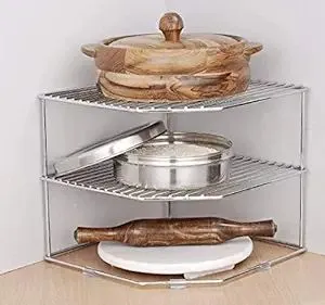 NH10 DESIGNS Stainless Steel 2 Level Kitchen Corner Rack – Rs 232 @ Amazon NH10 DESIGNS Stainless Steel 2 Level Kitchen Corner Rack – Rs 232 @ Amazon