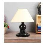 tu casa Table Lamps Black Metal Base Off-White Cotton Shades – Diwali Decoration tu casa Table Lamps Black Metal Base Off-White Cotton Shades – Diwali Decoration