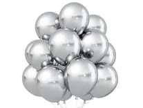 Silver Chrome Balloons Party Decoration – Pack of 10 Rs. 110 Silver Chrome Balloons Party Decoration – Pack of 10 Rs. 110