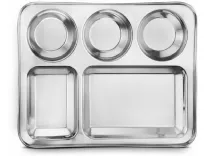 Deal Classic Essentials Stainless Steel 5 in 1 Bhojan Thali Dinner Plate Rs. 191 – Flipkart Deal Classic Essentials Stainless Steel 5 in 1 Bhojan Thali Dinner Plate Rs. 191 – Flipkart