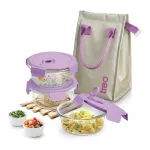 TREO Lumino Fresh Round Borosilicate Glass Lunch Box Set of 3 with Bag at ₹519 | Flipkart Deal TREO Lumino Fresh Round Borosilicate Glass Lunch Box Set of 3 with Bag at ₹519 | Flipkart Deal