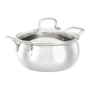 Solimo Triply Handi 20 cm with Glass Lid, Stainless Steel, 3 Liter at ₹1209 | Amazon Deal Solimo Triply Handi 20 cm with Glass Lid, Stainless Steel, 3 Liter at ₹1209 | Amazon Deal