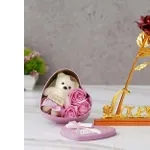 eCraftIndia Valentine Gift Set – Rose, Teddy & Heart Box – Rs. 274 eCraftIndia Valentine Gift Set – Rose, Teddy & Heart Box – Rs. 274