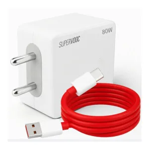 TechBlaze 80W SuperVOOC 6A Wall Charger – White with Cable TechBlaze 80W SuperVOOC 6A Wall Charger – White with Cable