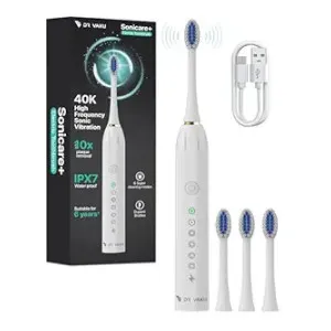 DR VAKU Sonicare+ Electric Toothbrush with 6 Modes, 4 Heads & 60-Day Battery at ₹496 | Amazon Deal DR VAKU Sonicare+ Electric Toothbrush with 6 Modes, 4 Heads & 60-Day Battery at ₹496 | Amazon Deal
