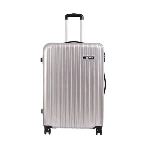 Luggero Film Classic Lightweight Durable Polycarbonate Brush Silver Unisex Hard Luggage 71cm Luggero Film Classic Lightweight Durable Polycarbonate Brush Silver Unisex Hard Luggage 71cm