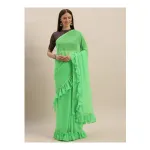 KALINI Ruffled Poly Georgette Saree at ₹284 | Myntra Deal KALINI Ruffled Poly Georgette Saree at ₹284 | Myntra Deal