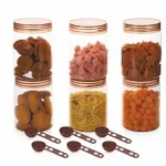 Plastic Storage Jars & Containers 750 ML Set of 6 – Rs. 272 Plastic Storage Jars & Containers 750 ML Set of 6 – Rs. 272