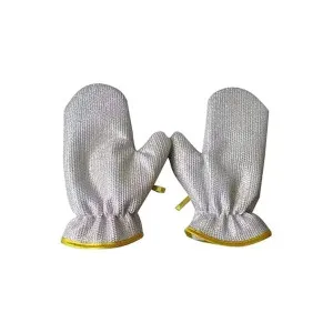 Non-Scratch Dishwashing Gloves Stainless Steel Scrubber Non-Scratch Dishwashing Gloves Stainless Steel Scrubber