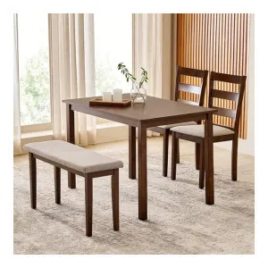 Home Centre Helios Lia Solid Wood 4 Seater Dining Set with 1 Table, 2 Chairs & 1 Bench at ₹7699 | Amazon Deal Home Centre Helios Lia Solid Wood 4 Seater Dining Set with 1 Table, 2 Chairs & 1 Bench at ₹7699 | Amazon Deal
