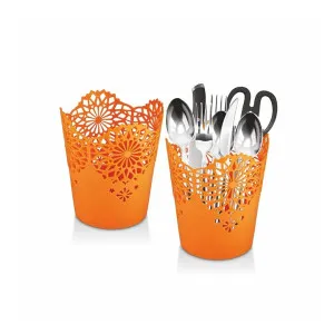 Nayasa Lacy 2 Piece Orange Basket Set – 12.3X12.5X16.8 Cm Nayasa Lacy 2 Piece Orange Basket Set – 12.3X12.5X16.8 Cm