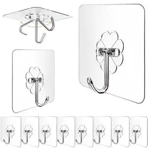 Deal PVC Wall Hooks for Bathroom Accessories 10-Pack Rs. 36 – Amazon Deal PVC Wall Hooks for Bathroom Accessories 10-Pack Rs. 36 – Amazon
