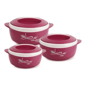 CREW4 Thermoware Casserole Set Pink – 530 ml, 1 L, 1900 ml CREW4 Thermoware Casserole Set Pink – 530 ml, 1 L, 1900 ml