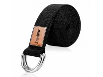 Yoga Belt with D-Ring Buckle 6 Feet for Stretching – Rs. 125 Yoga Belt with D-Ring Buckle 6 Feet for Stretching – Rs. 125