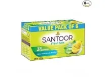 Santoor Aloe Vera & Lime Soap Pack of 6 for Rs. 168 Santoor Aloe Vera & Lime Soap Pack of 6 for Rs. 168