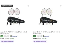 Jager Smith Badminton Kits at Flipkart From Rs 299 – Upto 75% Off Jager Smith Badminton Kits at Flipkart From Rs 299 – Upto 75% Off