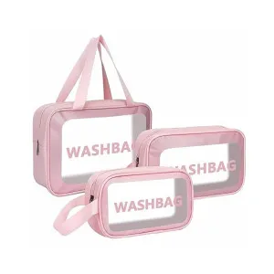 Waterproof Transparent Toiletry Wash Bag Combo Set of 3 at ₹149 | Amazon Deal Waterproof Transparent Toiletry Wash Bag Combo Set of 3 at ₹149 | Amazon Deal