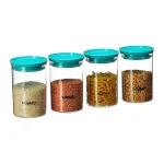 Solimo Airtight Stackable Plastic Storage Containers Set of 4 Solimo Airtight Stackable Plastic Storage Containers Set of 4