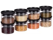 Floraware Plastic Storage Jar Container Set, 500 ml, Set of 8 – Rs. 400 Floraware Plastic Storage Jar Container Set, 500 ml, Set of 8 – Rs. 400