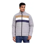 Style Quotient Men Grey & Navy Blue Striped Lightweight Outdoor Padded Jacket Deal Style Quotient Men Grey & Navy Blue Striped Lightweight Outdoor Padded Jacket Deal
