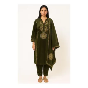 Jevika Women Velvet Kurti Pant Dupatta Set Jevika Women Velvet Kurti Pant Dupatta Set