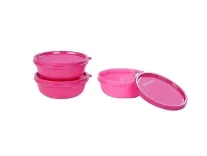 Signora Ware Buddy Plastic Bowl Set 300ml Set of 3 Pink Rs 195 Signora Ware Buddy Plastic Bowl Set 300ml Set of 3 Pink Rs 195