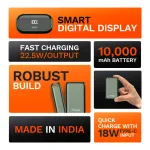 MarQ by Flipkart 10000 mAh 22.5 W Compact Power Bank with PD 3.0 & QC 3.0 at ₹699 | Flipkart Deal MarQ by Flipkart 10000 mAh 22.5 W Compact Power Bank with PD 3.0 & QC 3.0 at ₹699 | Flipkart Deal