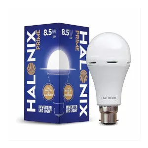 Halonix 8.5 Watt LED Rechargeable Emergency Bulb – B22, White Halonix 8.5 Watt LED Rechargeable Emergency Bulb – B22, White