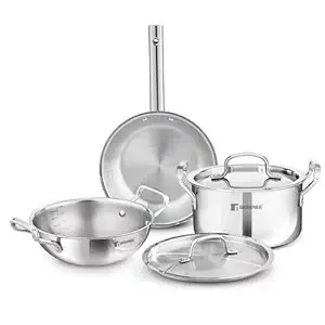 BERGNER Tripro 5 Pcs Stainless Steel Cookware Set Rs. 2649 – Amazon BERGNER Tripro 5 Pcs Stainless Steel Cookware Set Rs. 2649 – Amazon