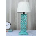 Mangowood Rustic Aqua French Table Lamp – Rs 437 Mangowood Rustic Aqua French Table Lamp – Rs 437