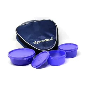Signoraware Sleek Plastic Lunch Box with Bag – Deep Violet Signoraware Sleek Plastic Lunch Box with Bag – Deep Violet