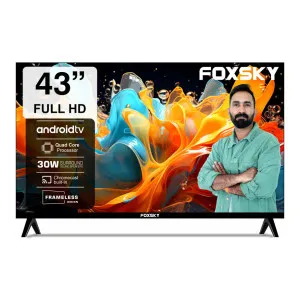 Foxsky 109 cm (43 inch) Full HD LED Smart Android TV at ₹10129 | Flipkart Deal Foxsky 109 cm (43 inch) Full HD LED Smart Android TV at ₹10129 | Flipkart Deal