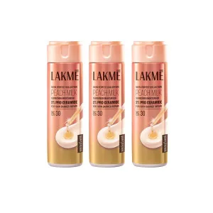 Lakme 3 Pcs Peach Milk SPF 30 Moisturiser & 2% Pro Ceramide Barrier Repair at ₹494 | Myntra Deal Lakme 3 Pcs Peach Milk SPF 30 Moisturiser & 2% Pro Ceramide Barrier Repair at ₹494 | Myntra Deal