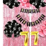 77th Birthday Decoration Black Pink Balloons – Rs. 90 77th Birthday Decoration Black Pink Balloons – Rs. 90