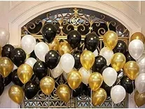 AMFIN Metallic Balloons (Black, Golden, White) – Rs. 160 AMFIN Metallic Balloons (Black, Golden, White) – Rs. 160