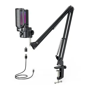 Akkord USB Microphone with Boom Arm – 192kHz/24Bit Cardioid Condenser Mic at ₹1999 | Amazon Deal Akkord USB Microphone with Boom Arm – 192kHz/24Bit Cardioid Condenser Mic at ₹1999 | Amazon Deal