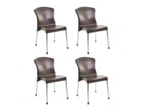 Cello Milano Cafeteria Set of 4 Chairs (Brown) Rs.5658 Cello Milano Cafeteria Set of 4 Chairs (Brown) Rs.5658