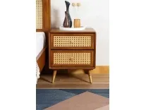 SMAART CRAAFTS Fern Rattan Bedside Table – Cane Design Nightstand Rs. 5415 SMAART CRAAFTS Fern Rattan Bedside Table – Cane Design Nightstand Rs. 5415