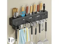 Stainless Steel Kitchen Shelf Rack with Knife Holder Rs. 399 Stainless Steel Kitchen Shelf Rack with Knife Holder Rs. 399