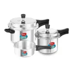 Pigeon by Stovekraft Aluminium Outer Lid Pressure Cooker Combo 2L, 3L & 5L, Induction Base at ₹1533 | Amazon Deal Pigeon by Stovekraft Aluminium Outer Lid Pressure Cooker Combo 2L, 3L & 5L, Induction Base at ₹1533 | Amazon Deal