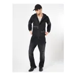 SF JEANS Men Hooded Typography Printed Casual Bomber Jacket SF JEANS Men Hooded Typography Printed Casual Bomber Jacket